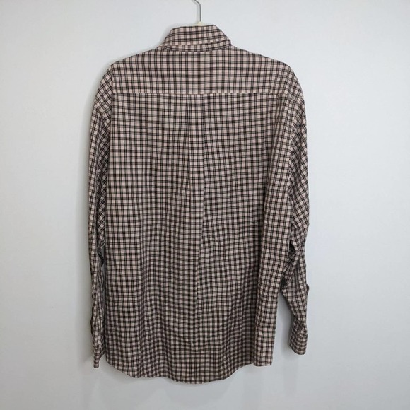 Brooks Brothers Regent Large Blue Checks Mens Button Down Dress Shirt Cotton - Picture 3 of 3